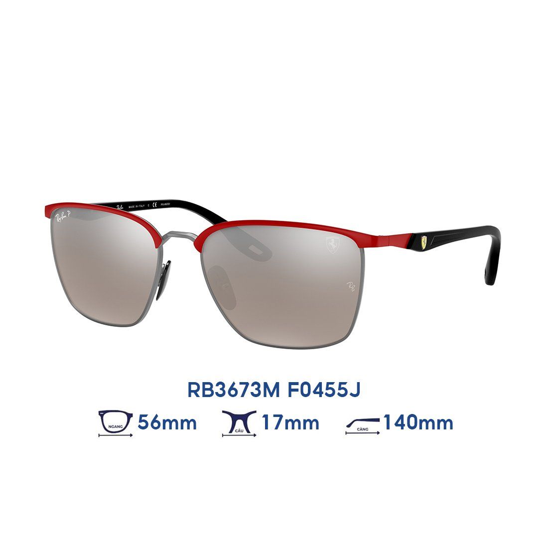  Kính mát RAYBAN Scuderia Ferrari RB3673M F0455J 