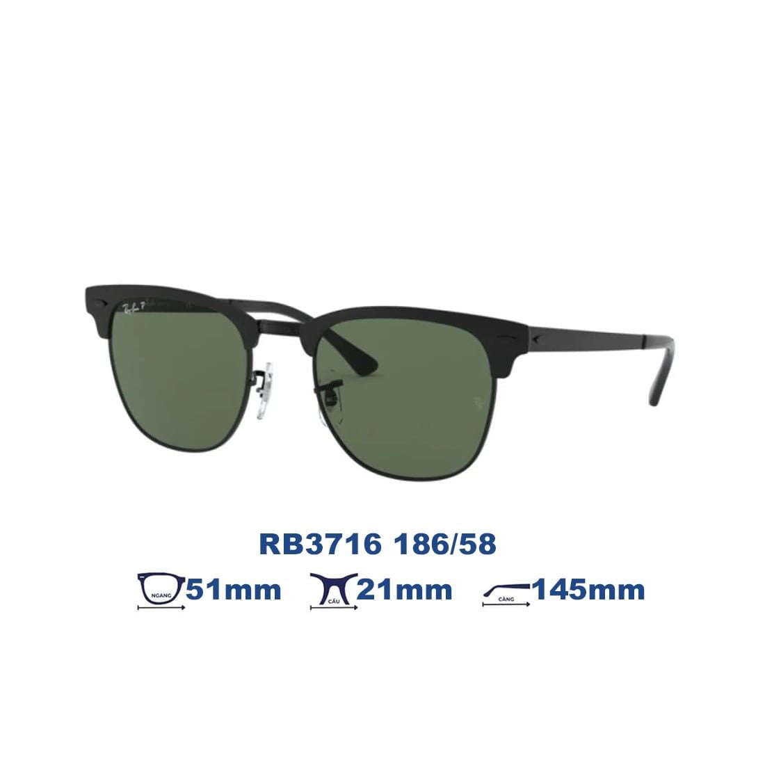  Kính mát RAYBAN RB3716 186/58 