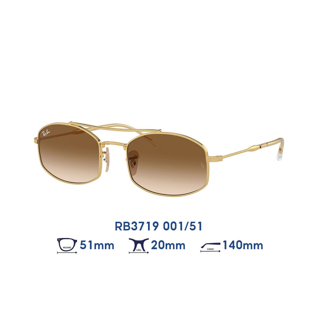 Kính mát RAYBAN RB3719 001/51