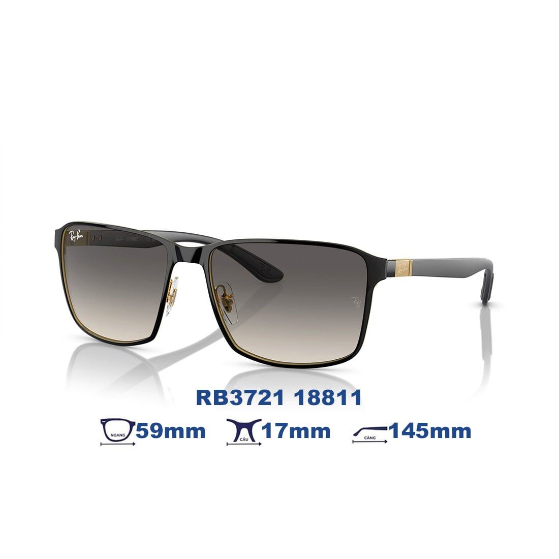  Kính mát RAYBAN RB3721 18811 