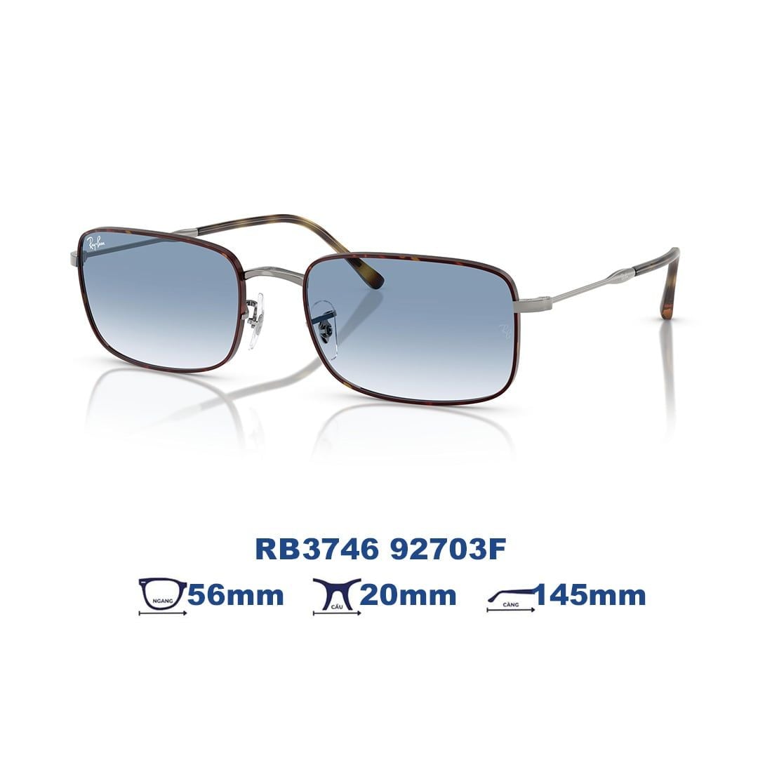Kính mát RAYBAN RB3746 92703F