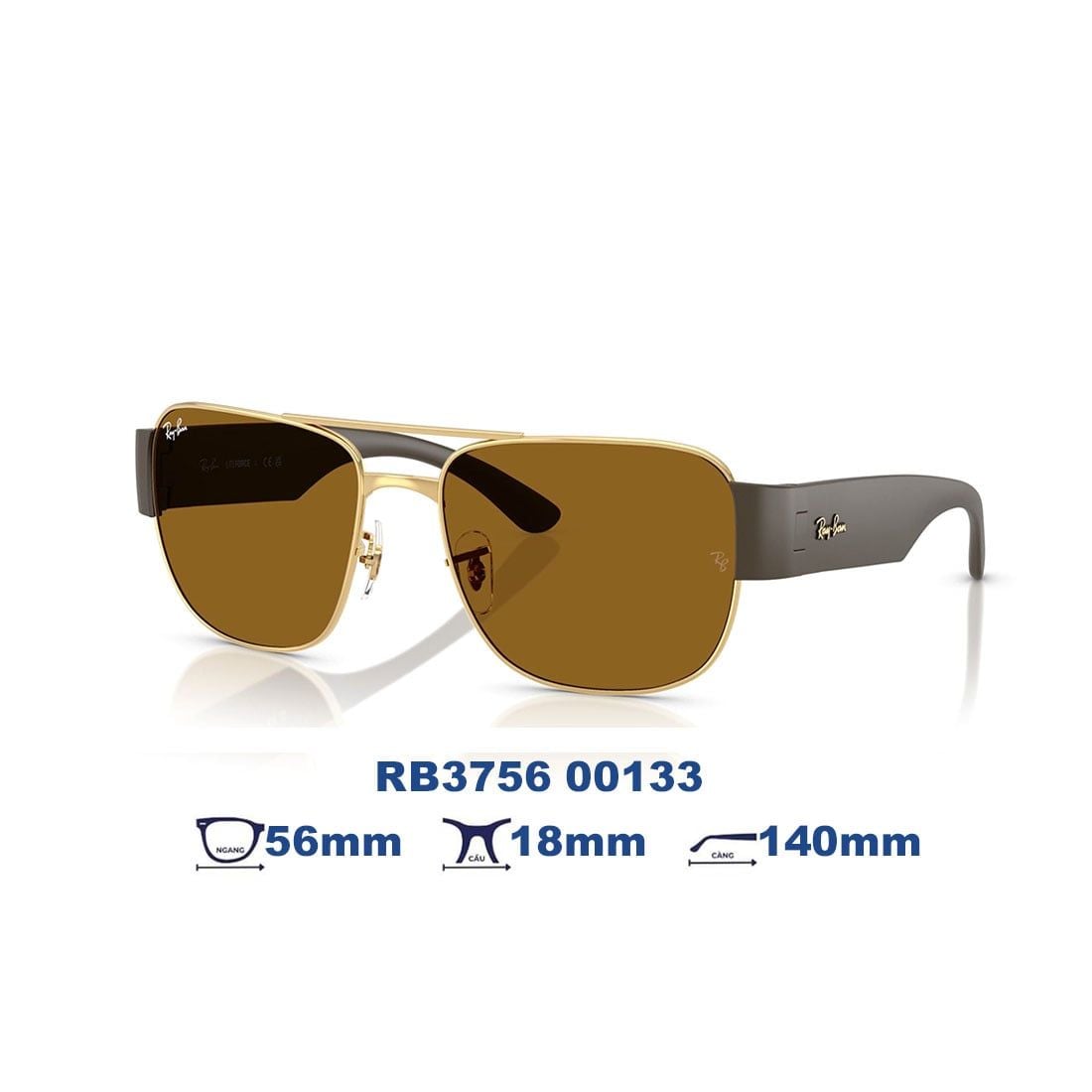  Kính mát RAYBAN RB3756 001/33 