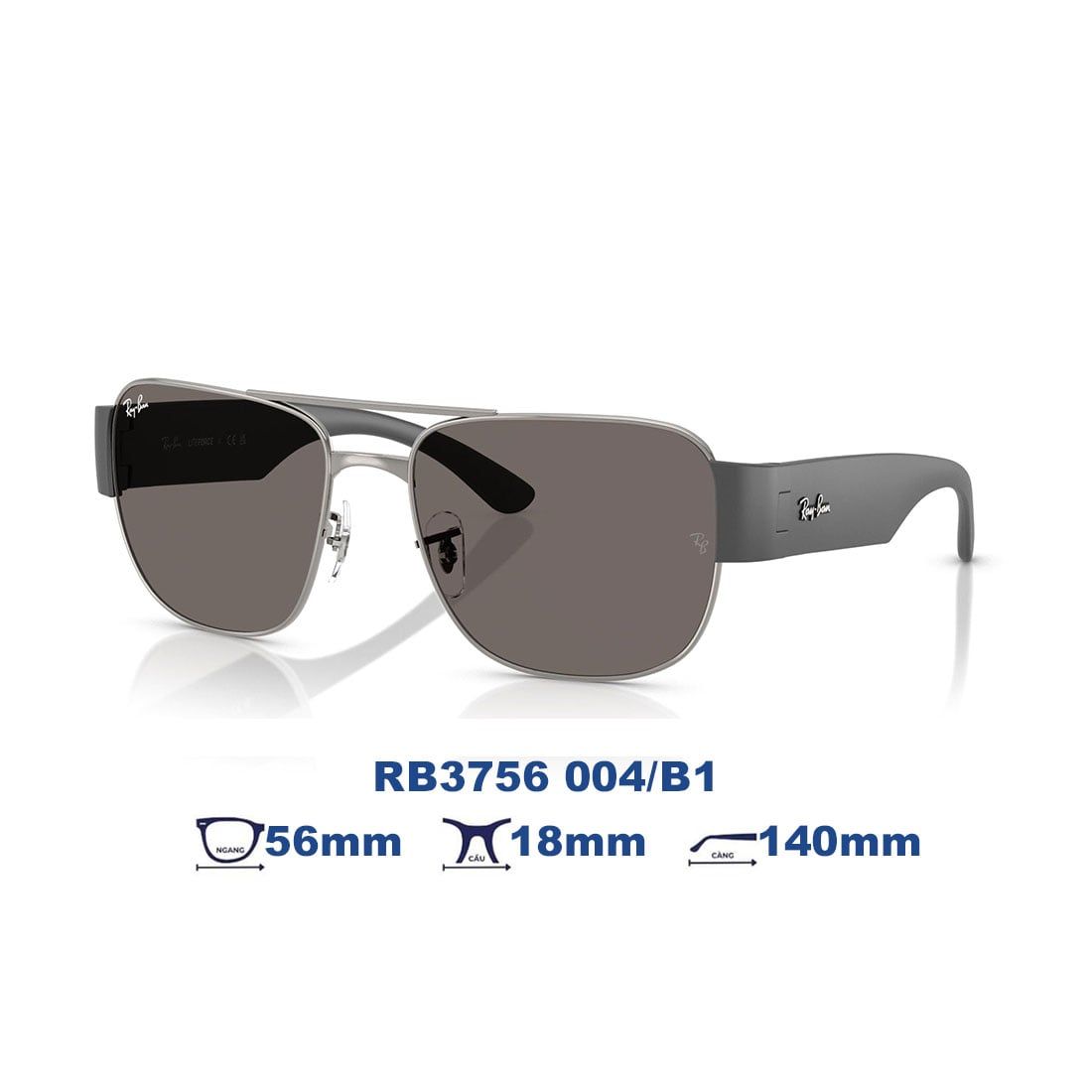  Kính mát RAYBAN RB3756 004/B1 