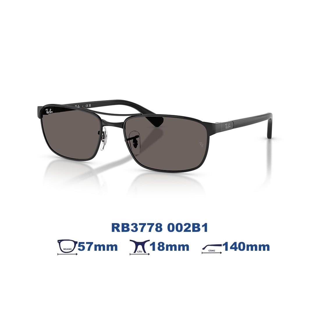  Kính mát RAYBAN RB3778 002B1 