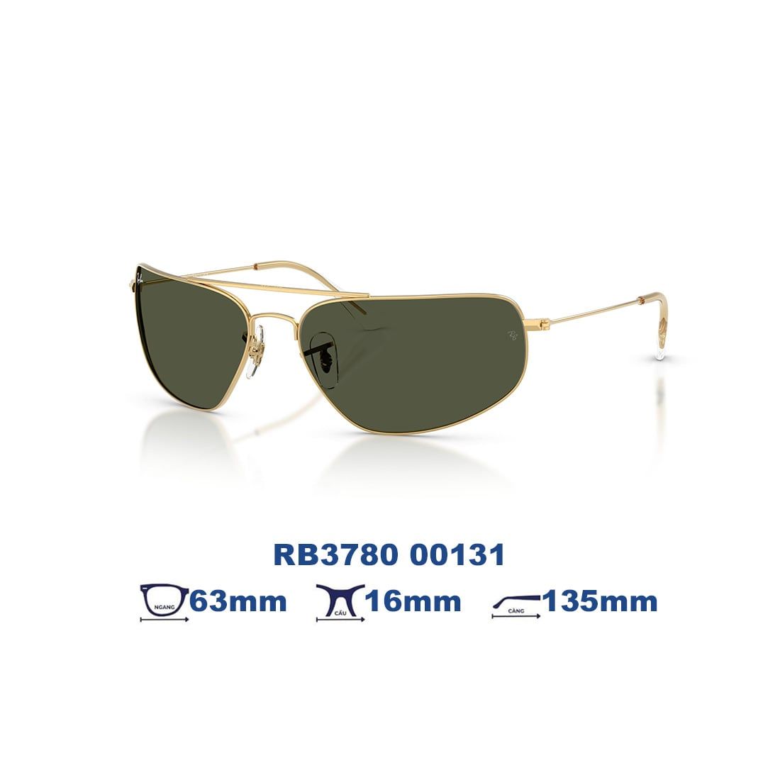  Kính mát RAYBAN RB3780 00131 