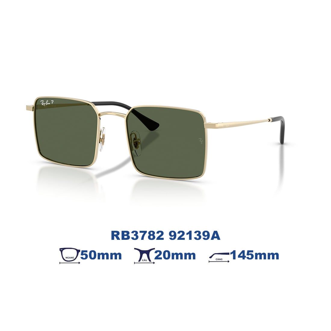  Kính mát RAYBAN RB3782 92139A 