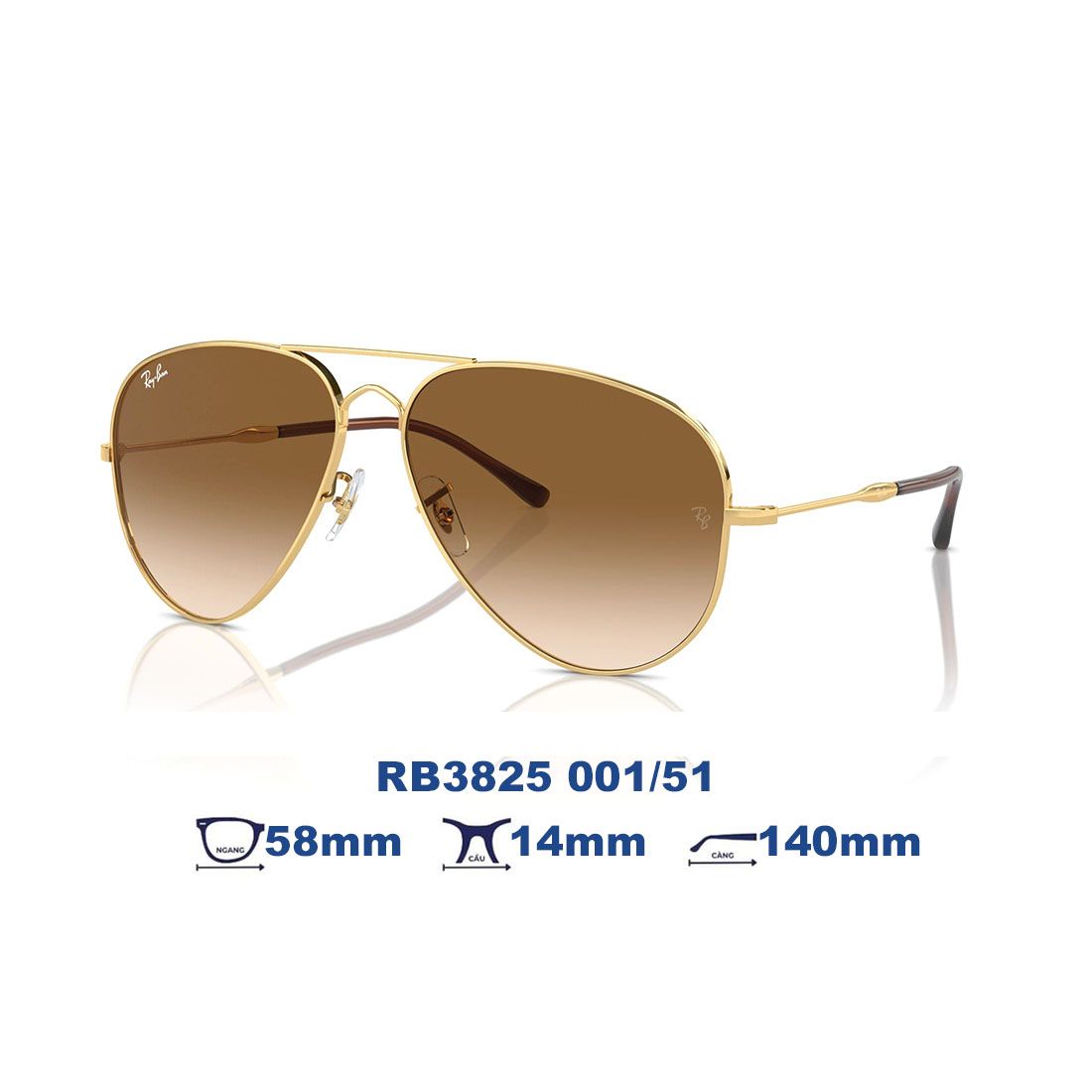  Kính mát RAYBAN RB3825 001/51 