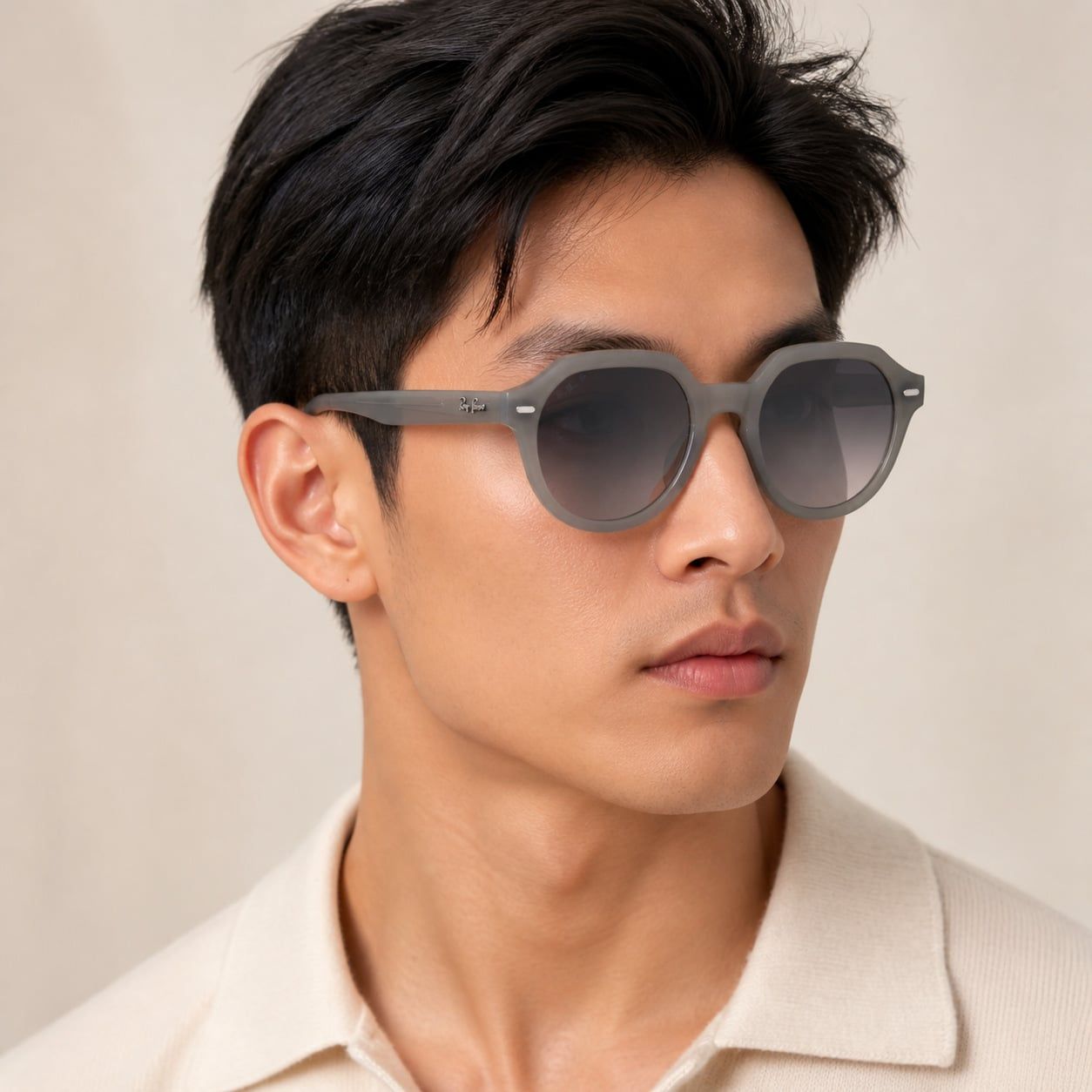 Kính mát Rayban Gina RB4399F 6429M3 - Xám opal bóng, tròng xám chuyển sắc phân cực
