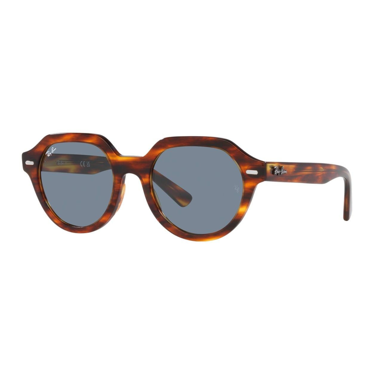 Kính mát Rayban Gina RB4399F 954/62 - Nâu đồi mồi sọc, tròng xanh dương