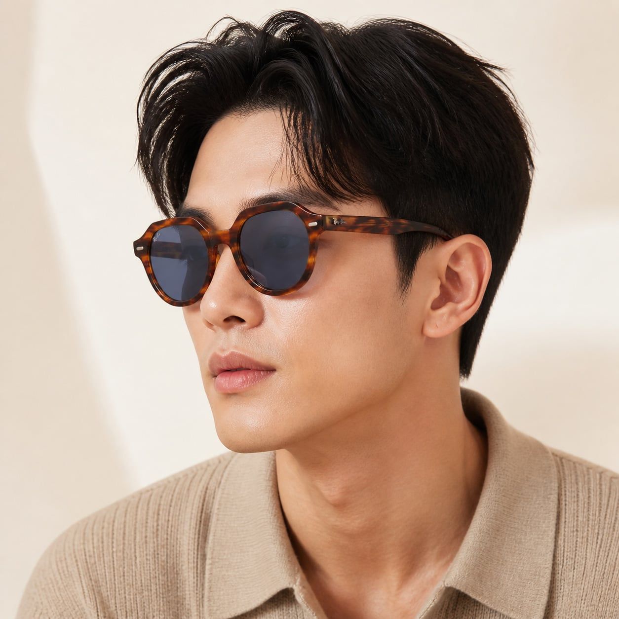 Kính mát Rayban Gina RB4399F 954/62 - Nâu đồi mồi sọc, tròng xanh dương