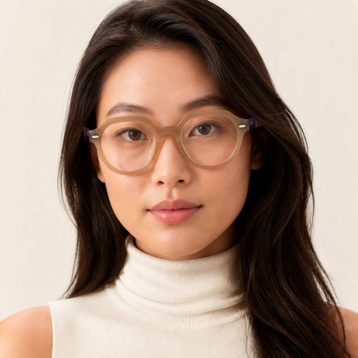 Gọng kính Rayban Gina RX7214F 8258 - Be xám