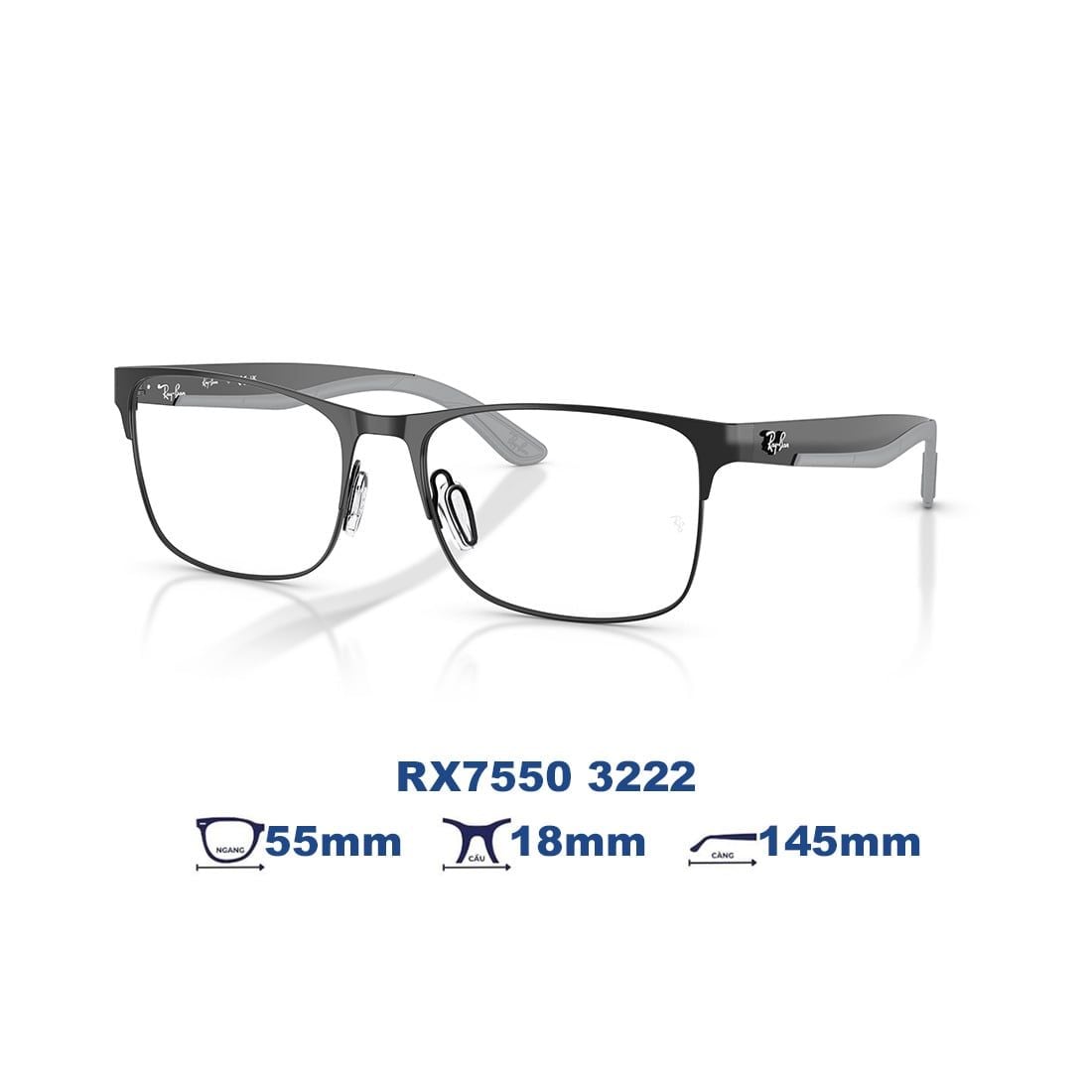  Gọng kính RAYBAN RX7550 3222 