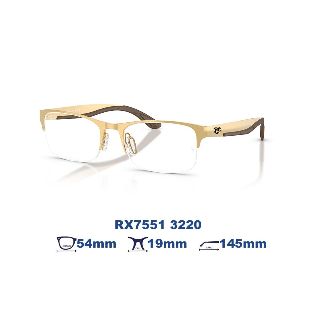  Gọng kính RAYBAN RX7551 3220 