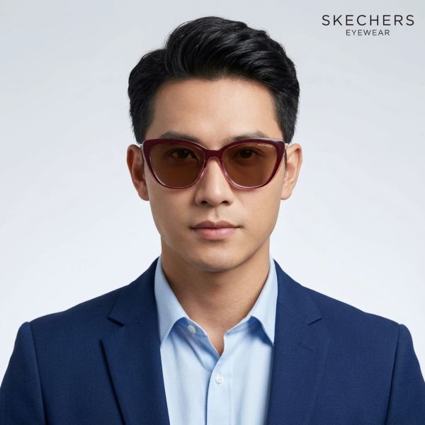 Kính mát SKECHERS SE6294 81D – người mẫu đeo kính