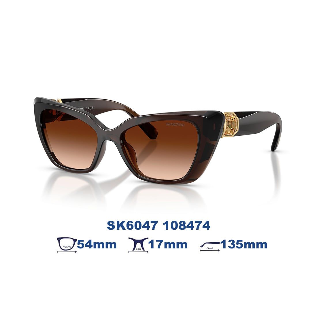  Kính mát Swarovski SK6047 108474 