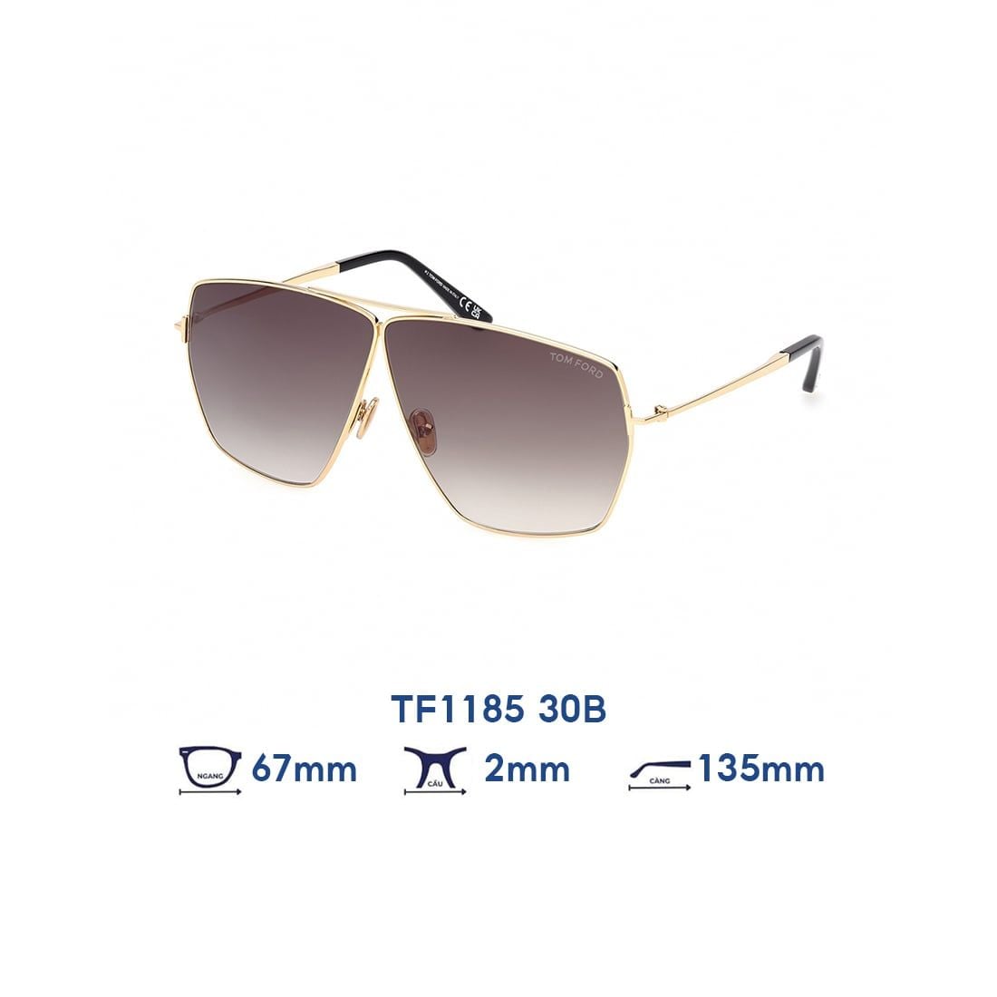  Kính mát Tom Ford TF1185 30B 