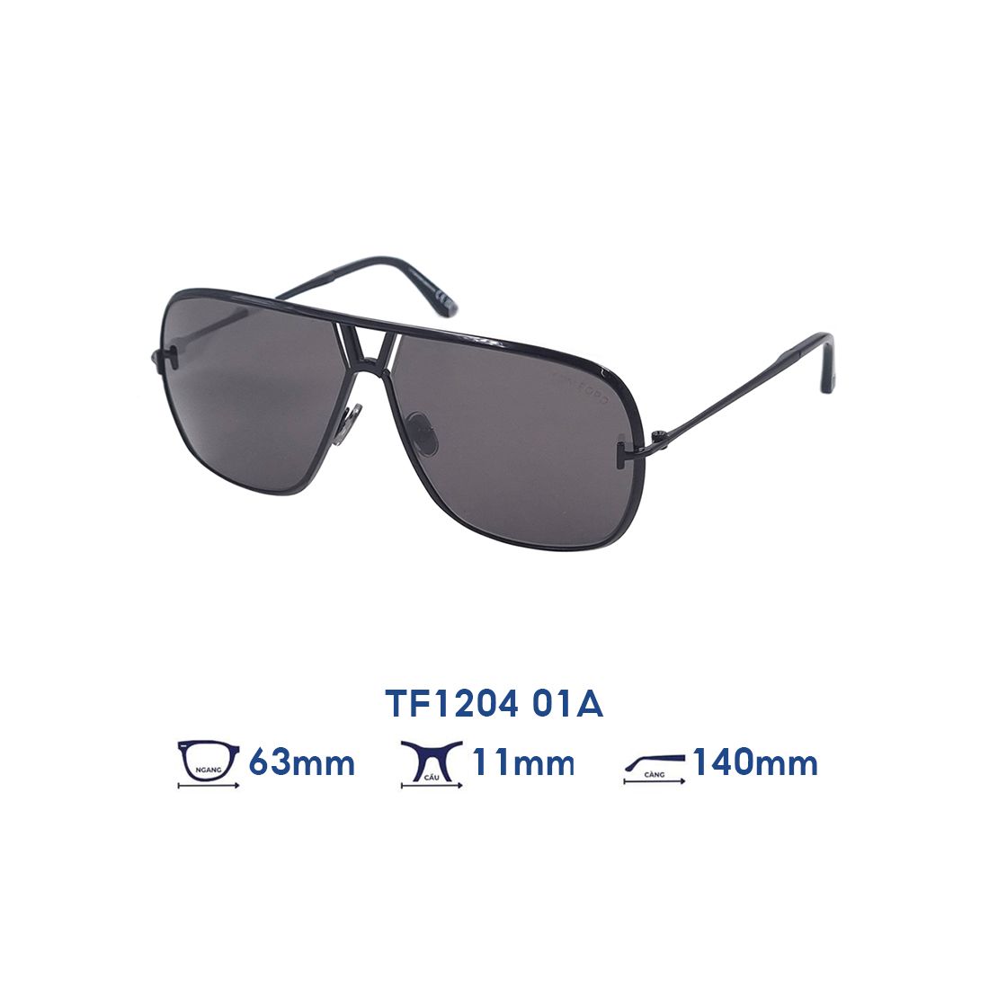  Kính mát Tom Ford TF1204 01A 