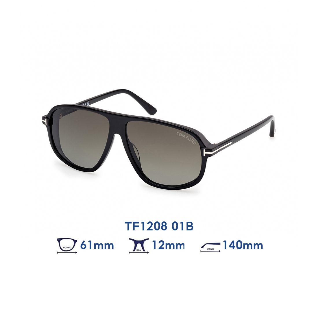  Kính mát Tom Ford TF1208 01B 