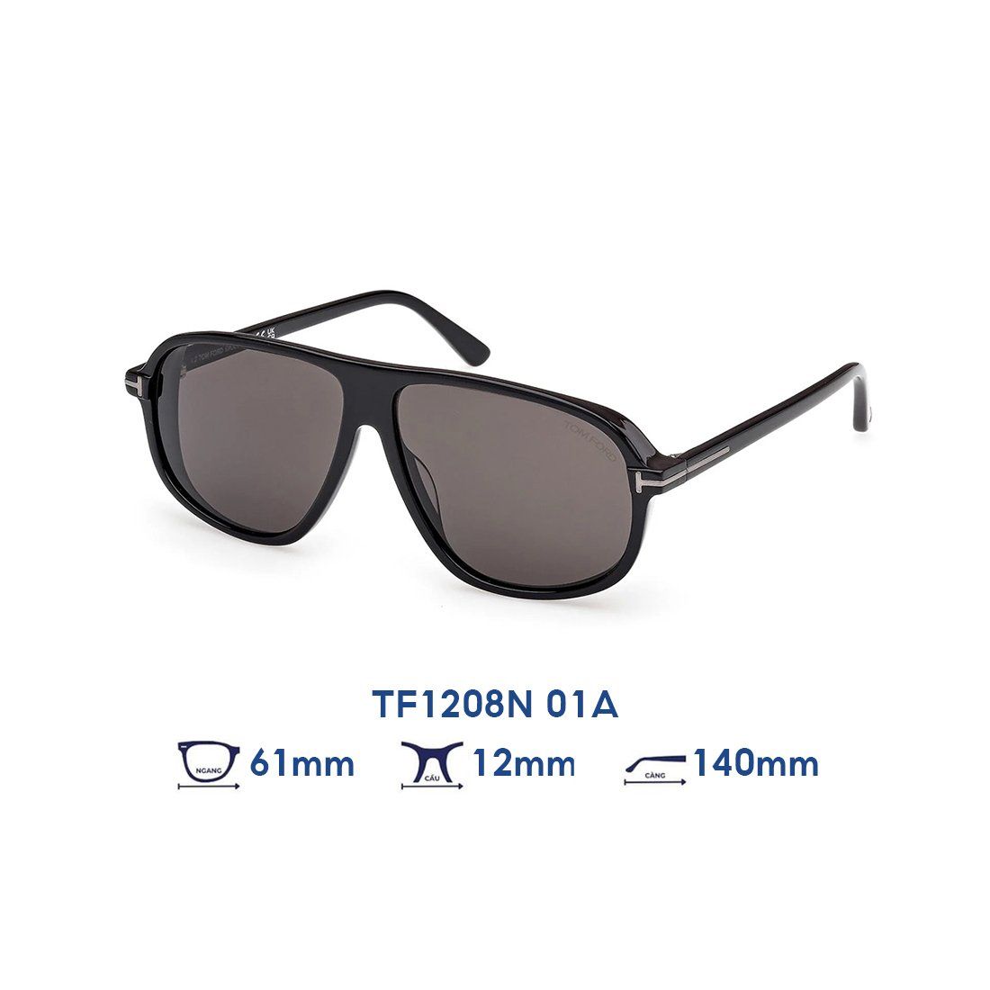  Kính mát Tom Ford TF1208N 01A 