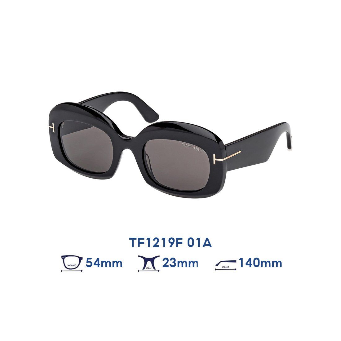  Kính mát Tom Ford TF1219F 01A 