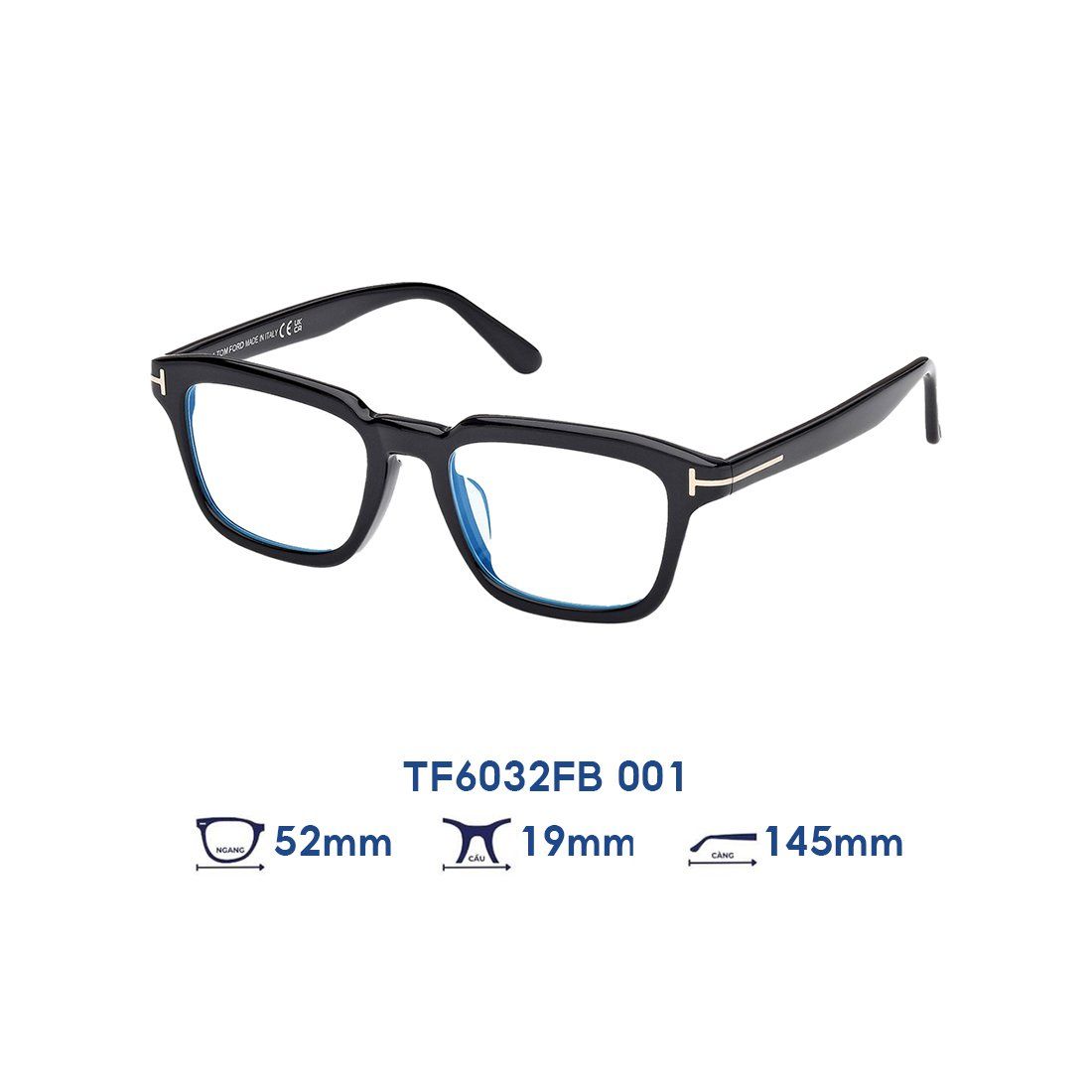  Gọng kính Tom Ford TF6032FB 001 