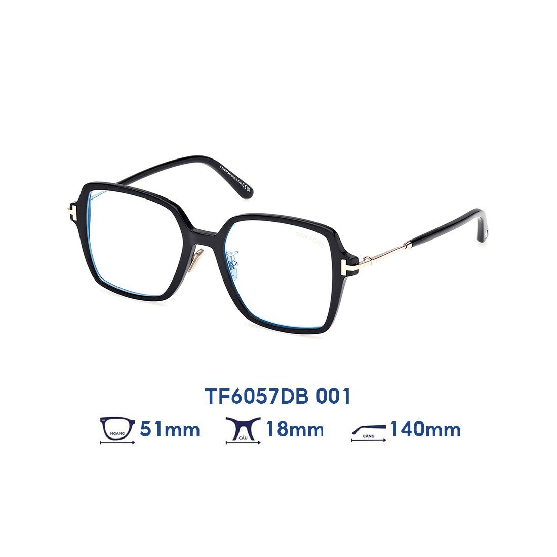  Gọng kính Tom Ford TF6057DB 001 