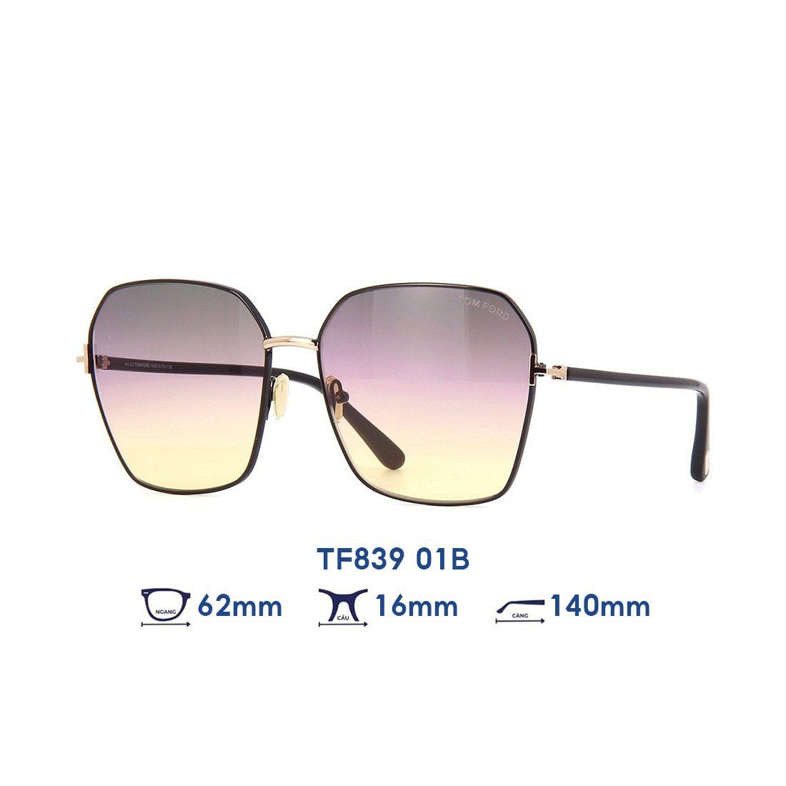  Kính mát Tom Ford TF839 01B 