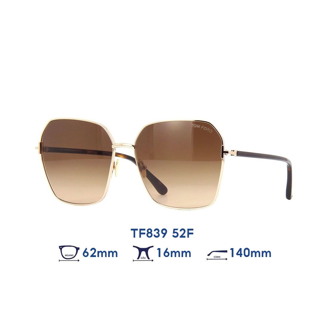  Kính mát Tom Ford TF839 52F 