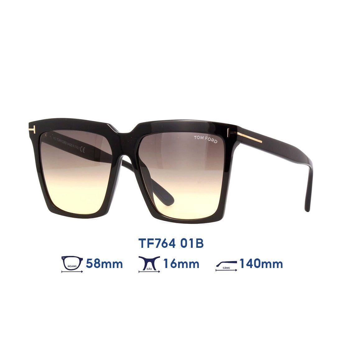  Kính mát Tom Ford TF764 01B 