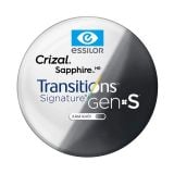 Tròng Kính Đổi Màu Essilor Transitions Signature Gen S Xám Khói váng phủ Sapphire HR