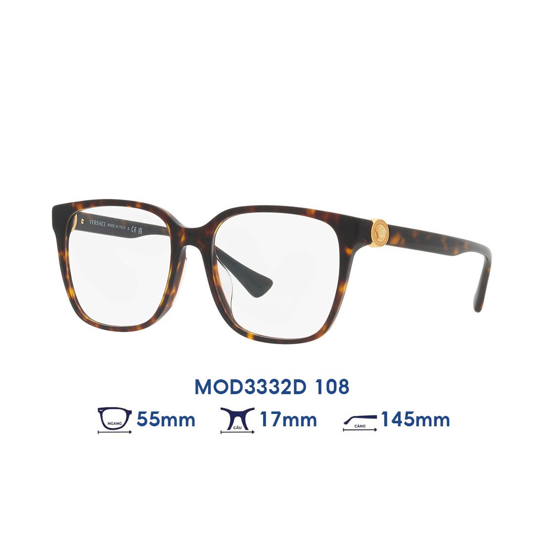  Gọng kính VERSACE MOD3332D 108 