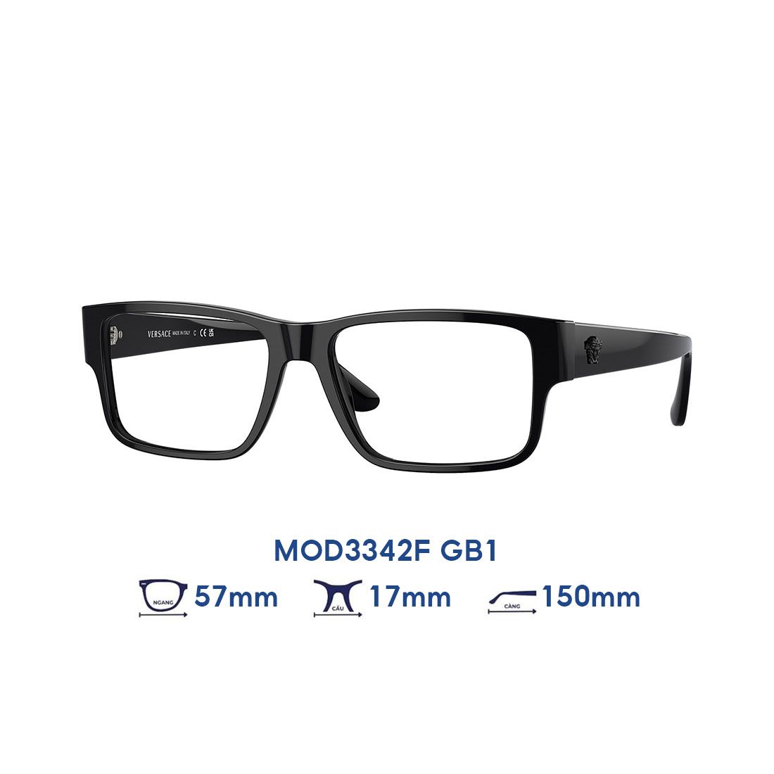  Gọng kính VERSACE MOD3342F GB1 