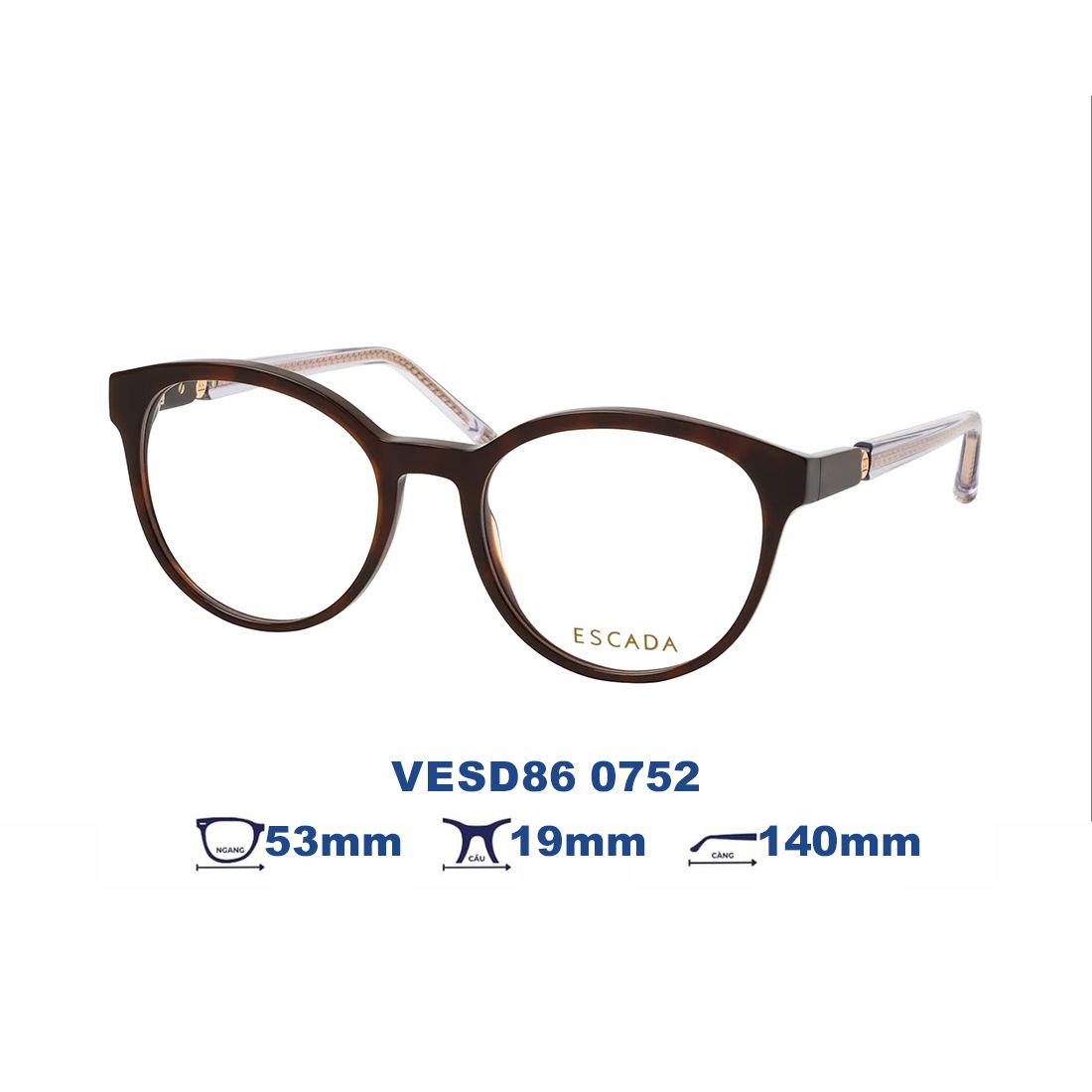  Gọng kính ESCADA VESD86 0752 
