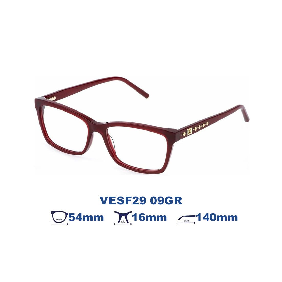  Gọng kính ESCADA VESF29 09GR 