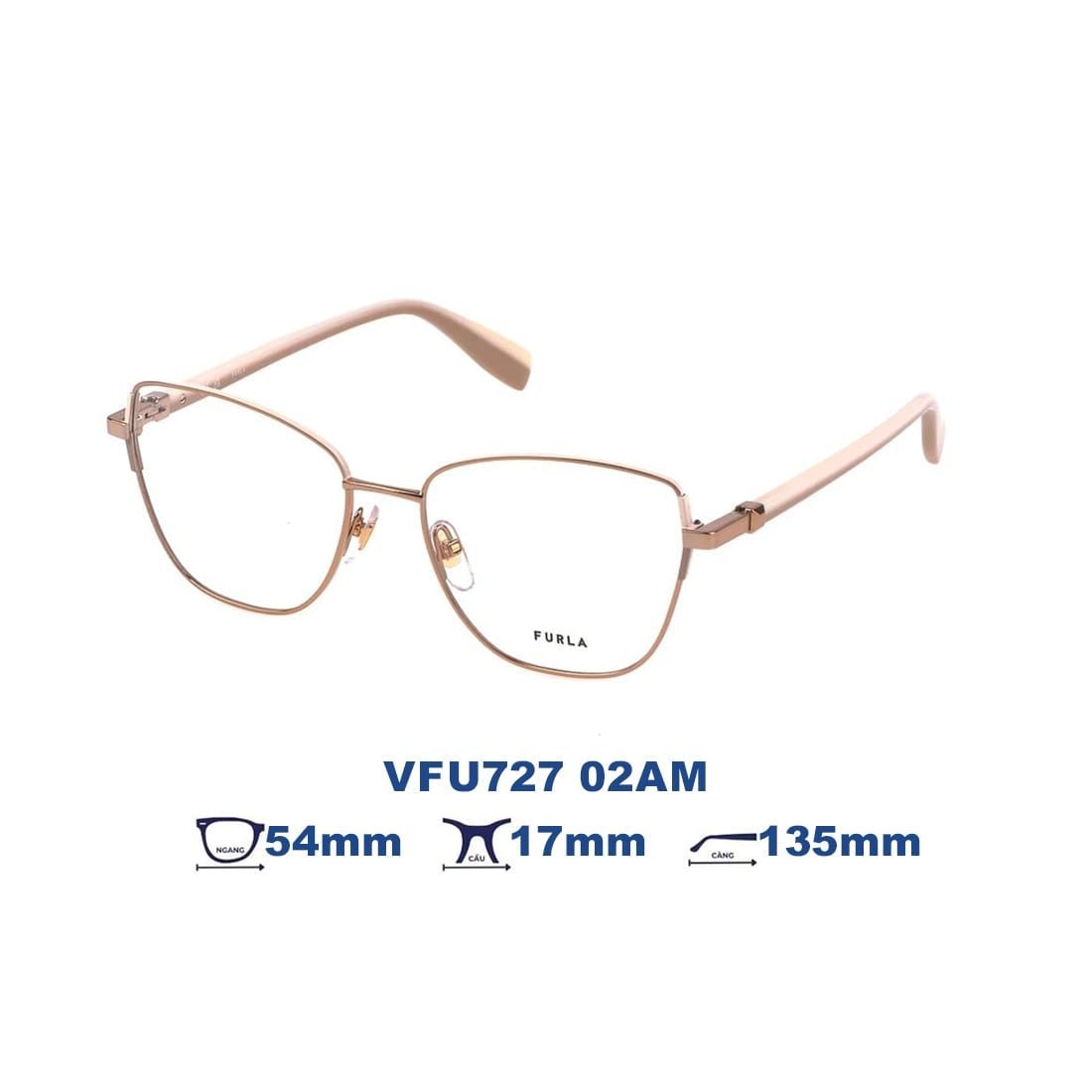  Gọng kính FURLA VFU727 02AM 
