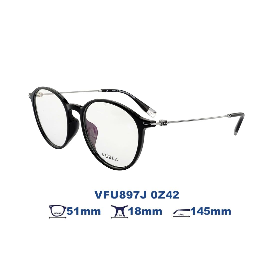  Gọng kính FURLA VFU897J 0Z42 