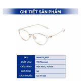  Gọng Kính Nữ MOLSION MA6029_B93 Chính Hãng Dáng Mắt Mèo, Chất liệu Titanium chịu nhiệt 