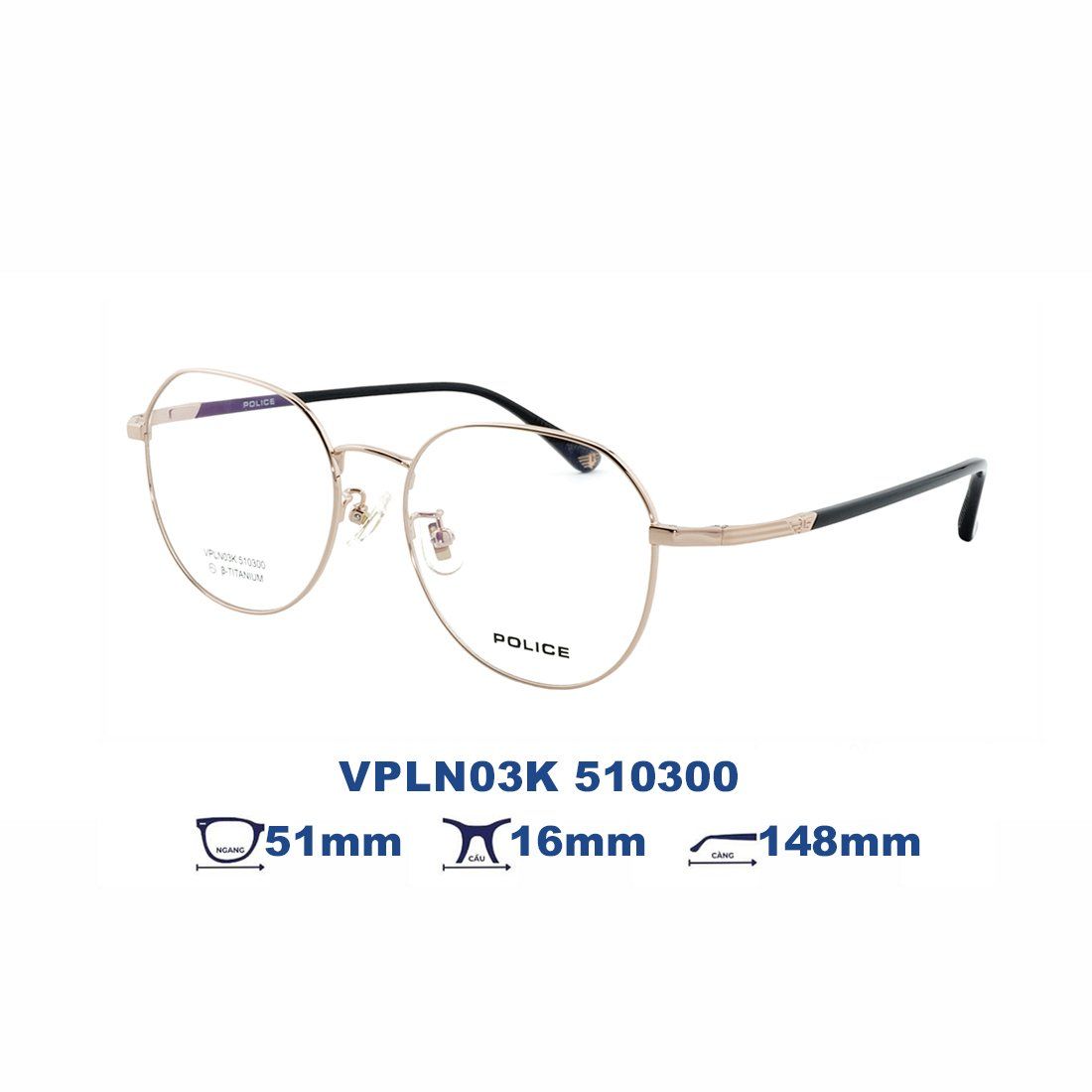  Gọng kính POLICE VPLN03K 510300 