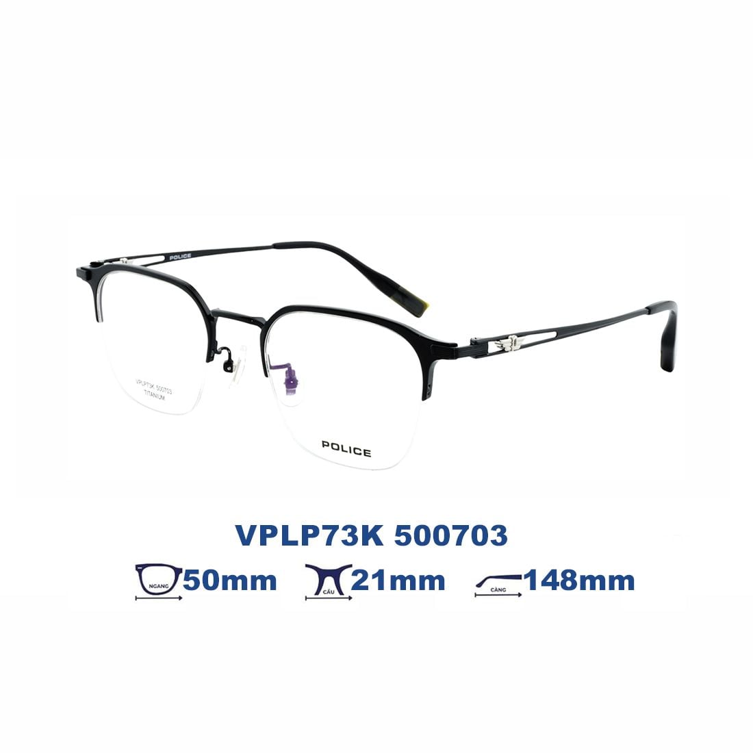  Gọng kính POLICE VPLP73K 500703 