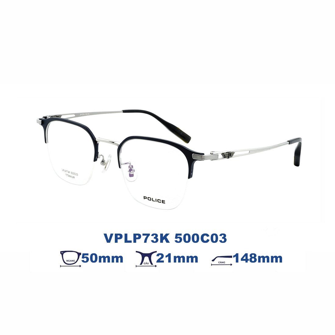  Gọng kính POLICE VPLP73K 500C03 