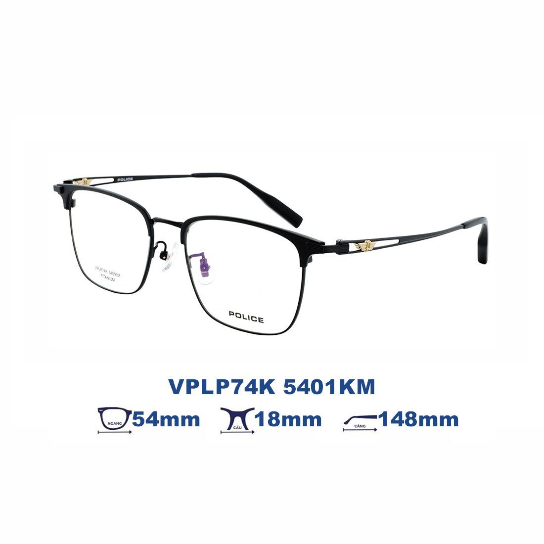  Gọng kính POLICE VPLP74K 5401KM 