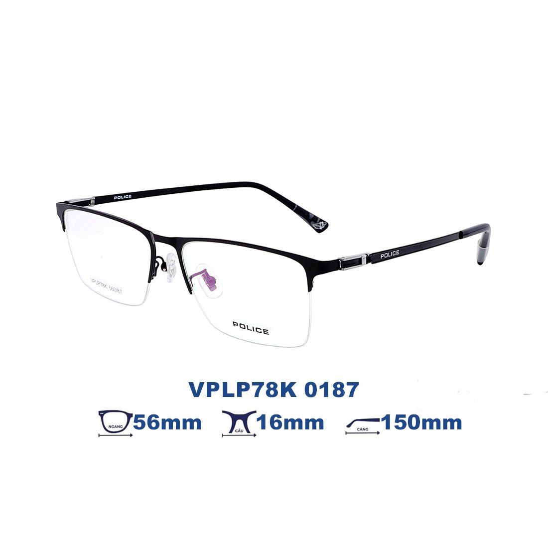 Gọng kính POLICE VPLP78K 0187