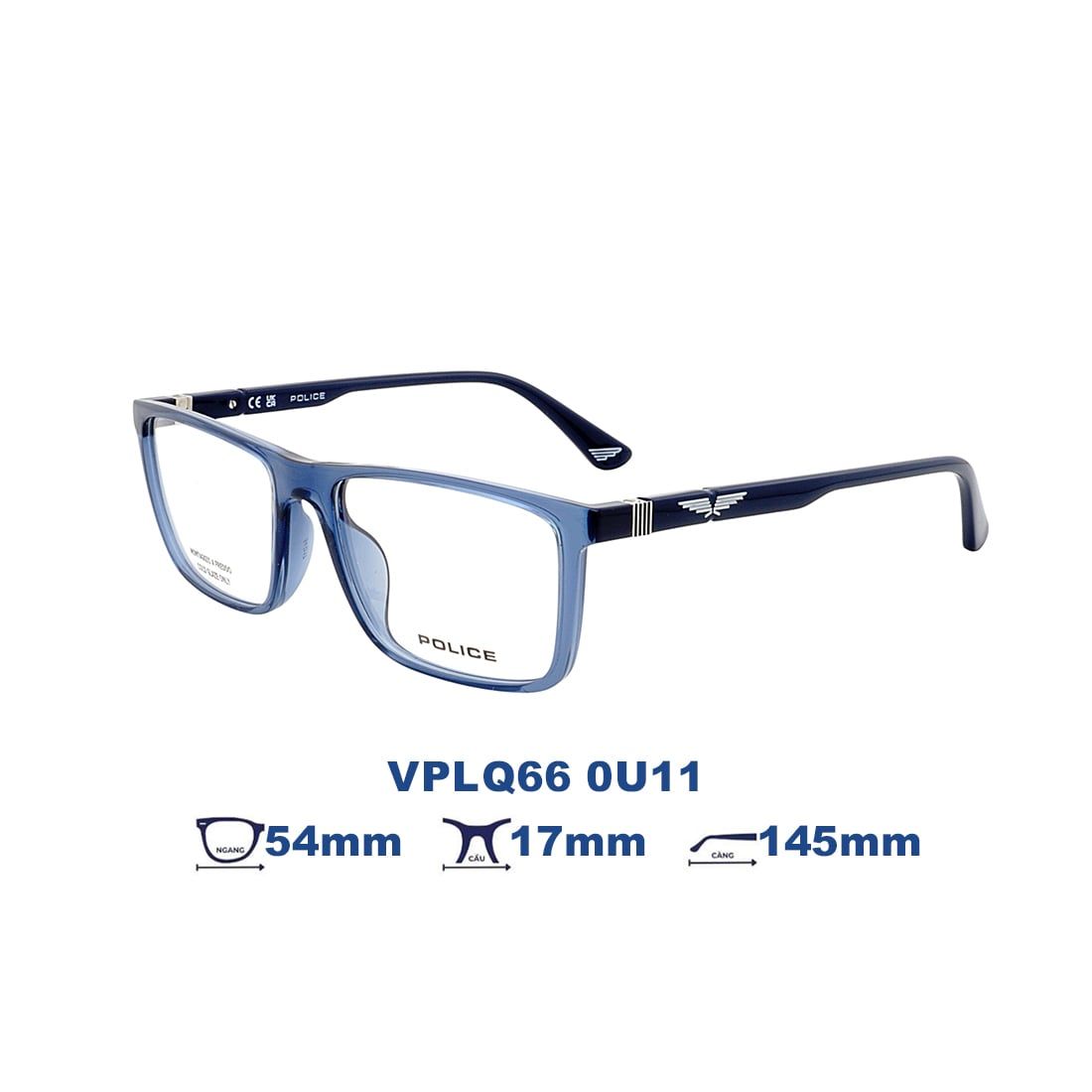  Gọng kính POLICE VPLQ66 0U11 