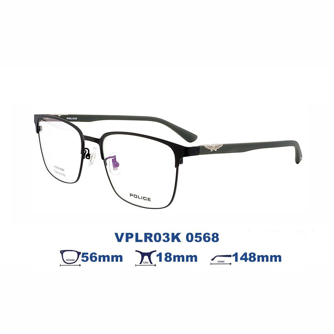  Gọng kính POLICE VPLR03K 0568 
