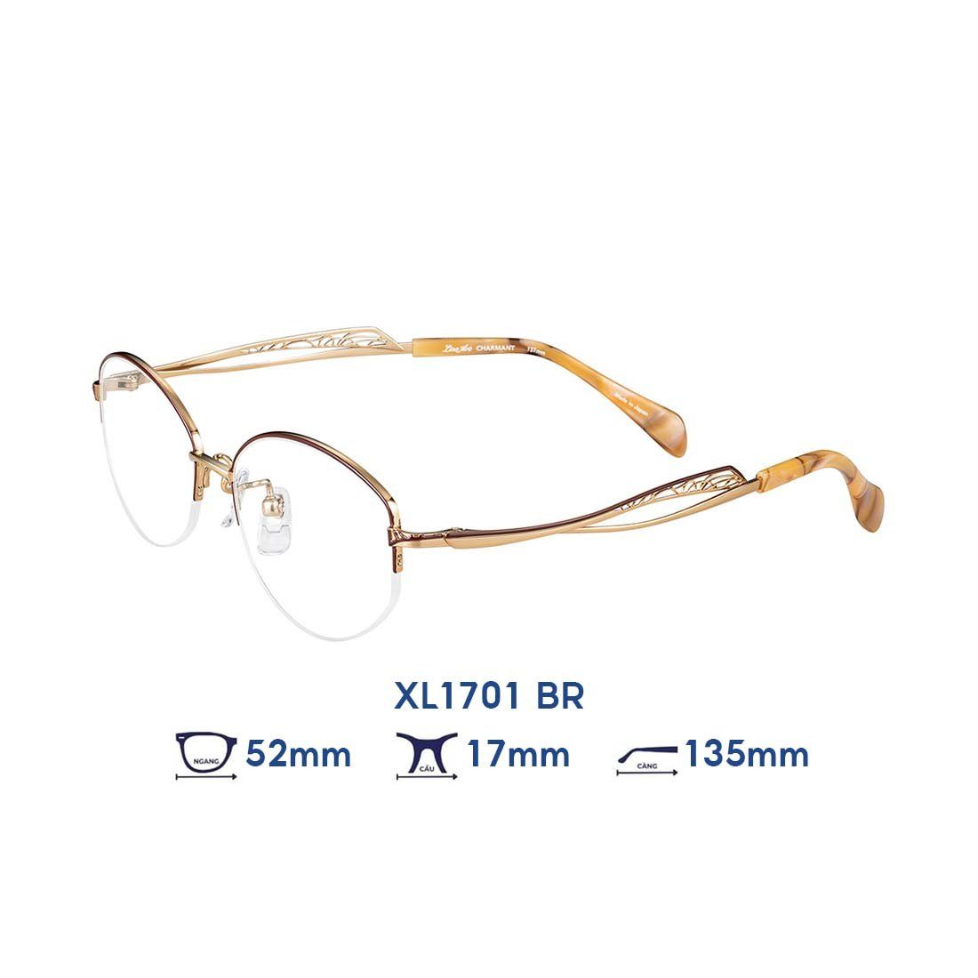  Gọng kính Charmant Line Art XL1701 BR 