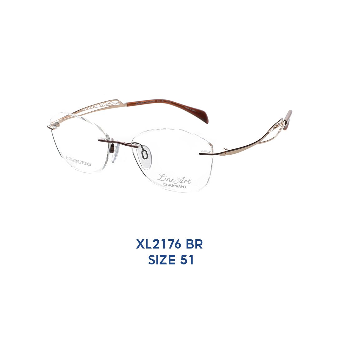  Gọng Kính Charmant Line Art XL2176 BR 
