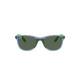 Kính mát trẻ em Rayban Junior RJ9077SF 719471 - Xanh dương trong suốt – ảnh chính diện trên nền trắng