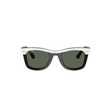Kính mát trẻ em Rayban Junior RJ9140SF 721171 - Trắng phối đen – ảnh chính diện trên nền trắng