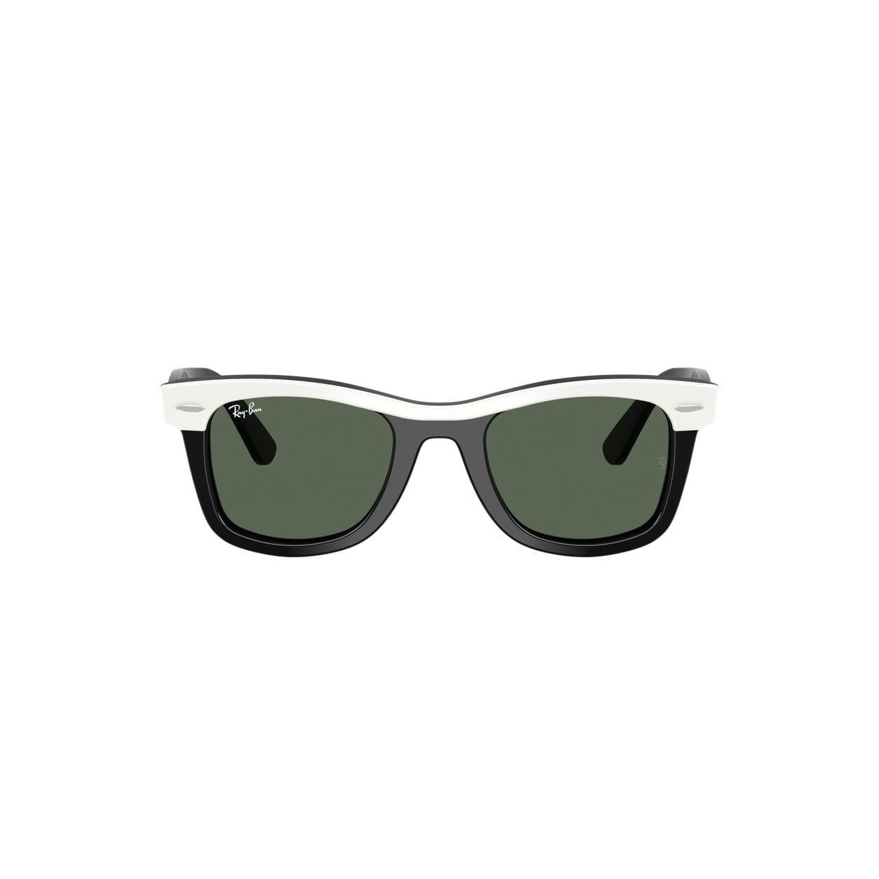 Kính mát trẻ em Rayban Junior RJ9140SF 721171 - Trắng phối đen – ảnh chính diện trên nền trắng