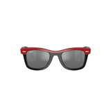 Kính mát trẻ em Rayban Junior RJ9140SF 721588 - Đỏ phối đen – ảnh chính diện trên nền trắng